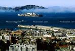 Alcatraz Island, Piers, Docks, Angel Island, Fog, 1967, 1960s, CSFV14P03_19
