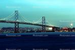 San Francisco Oakland Bay Bridge, Twilight, Dusk, Dawn, CSFV14P15_03