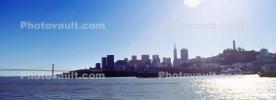 San Francisco Oakland Bay Bridge, Transamerica Pyramid, Panorama, Downtown-SF, downtown, CSFV18P05_02