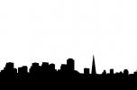 Skyline, Buildings, Cityscape Silhouette, logo, shape