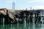 decaying pier, decay, blight, San Francisco Oakland Bay Bridge, CSFV20P07_13