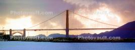 Golden Gate Bridge, Panorama, Sunset, CSFV20P12_10B