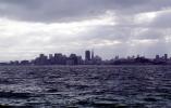 Cityscape, skyline, buildings, clouds, water