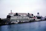 Alcatraz Island, Water Tower, dock, August 1962, 1960s, CSFV22P03_15