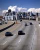Interstate Highway I-280, from Potrero Hill, freeway, skyline, cars