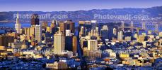 Panorama of Downtown San Francisco, Cityscape, skyline, buildings 