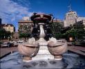 Fountain of the Tortoises, Huntington Park, Nob Hill, Mark Hopkins Hotel in top right, CSFV24P06_10