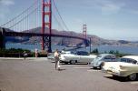 Golden Gate Bridge, parked cars, ship, Vehicles, June 1960, 1960s, CSFV26P07_13