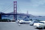 Golden Gate Bridge, parked cars, ship, Vehicles, June 1960, 1960s