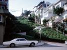 Lombard Street, Oldsmobile, homes, houses, cars, steep, 1960s, 1968, CSFV26P11_18