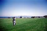 Woman Standing, Marina Green, Grass, Lawn, 1940s, CSFV26P15_05