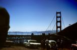 People, Tourists, Golden Gate Bridge Overlook, July 1959, 1950s