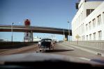 Volvo Car, Uinion 76 Sign, Overpass, Bridge Entrance, 1960s