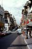 Chinatown, Grant Street, cars, shops, buildings, 1950s