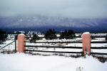 Fence, Snow, Mountains, west of Santa Fe, CSMV01P07_19
