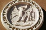 Great Seal of the State of New Mexico, Seal, Emblem, Logo, Crescit Eundo, bar-Relief