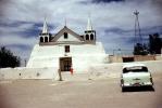 Mission Saint Augustine, Buick Car, automobile, vehicle, Isleta Pueblo, near Las Lunas, 1950s, CSMV02P09_05