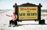 Sign, signage, billboard, hitch hiking, hitchiking, Man, funny, Welcome to New Mexico