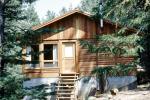 Log Cabin, building, trees, steps, stairs, Sacramento Mountains, CSMV02P15_04