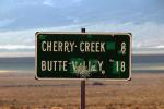 Cherry Creek road sign, CSND01_272