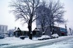 Mardi Gras building, Home, House, trees, cars, snow, blizzard, sleet, storm, Cold, Ice, Winter, Wintry, Cars, vehicles, Automobile, CSNV01P11_02
