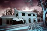 House Covered in Snow, snow storm, building, trees, Nighttime, winter, CSNV01P13_19