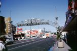 Reno Sign, Arch, Downtown, Cars, vehicles, Automobile, Signage, Silver Dollar Casino, Reno, 1962, 1960s, CSNV06P01_09