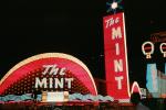 The Mint, Neon signs, night, nighttime, Las Vegas, Nevada, 1962, Hotel, Casino, building, 1960s, CSNV06P02_03