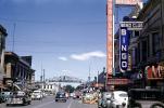 Reno Arch, Harrolds Club, Bingo, Cars, street, 1947, 1940s, CSNV06P03_01