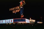 Cowboy Neon Sign, Pioneer Club, Gambling, Hotel, Casino, building, 1959, 1950s, CSNV06P03_06
