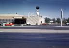 Las Vegas Bowl, Bowling Pin, ball, landmark building, cars, vehicles, Automobile, 1958, 1950s, CSNV06P04_10