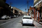 Cars, Automobiles, narrow street, 1957 Chevy Bel Air, Virginia City, 1959, 1950s