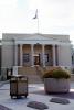 Pershing County Courthouse, government building, trash can, columns, Lovelock, CSNV06P11_11