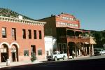Eureka Theater, buildings, pickup truck, Eureka Nevada, Highway-50, CSNV07P01_16