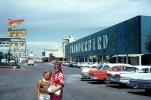 Thunderbird Casino, Hotel, Woman, Daughter, Cars, 1950s, CSNV07P05_11