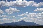 Sleeping Ute Mountain, Laccolith rock, peak, clouds