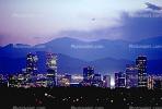 Downtown Denver, Rockies, Rocky Mountains, Twilight, Dusk, Dawn