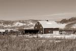 Barn, fields, cold, ice, snow, mountains, CSOV01P07_12B
