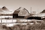 Barn, fields, cold, ice, snow, mountains, CSOV01P07_14B