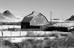Barn, fields, cold, ice, snow, mountains, CSOV01P07_14BW
