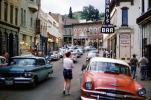 Earl's Toll Gate Bar, cars, shops, Central City, July 1960, 1960s