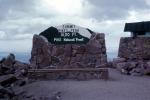 Summit Pikes Peak, 14,110 feet, Pike National Forest, signage, marker, CSOV03P08_07