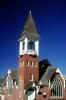 Presbyterian Church, "The Old Church", building, bell tower, red brick, Leadville, CSOV03P10_15