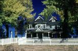 Home, House, building, Picket Fence, trees, Leadville, CSOV03P11_02
