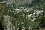 Valley, town, city, forest, trees, downtown, buildings, Durango, 1963, 1960s