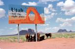 Welcome to Utah, Border Billboard, Cattle, Cows, CSUV01P10_11