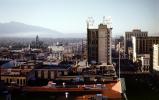 First Security Bank building, Salt Lake City skyline, Wasatch Range, Mountains, August 1960, 1960s