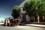 Stage Coach at Cochise County Courthouse, Horses, Building, Tombstone Arizona, CSZV01P05_05