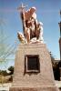 Padre, Cross, Statue, Saint Thomas Church and Indian Mission, Yuma, Arizona, 1950s, CSZV02P09_07