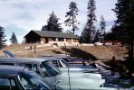 Mount Lemon ski lodge, vehicles, Automobile, House, building, parked cars, 1960s, CSZV02P09_19